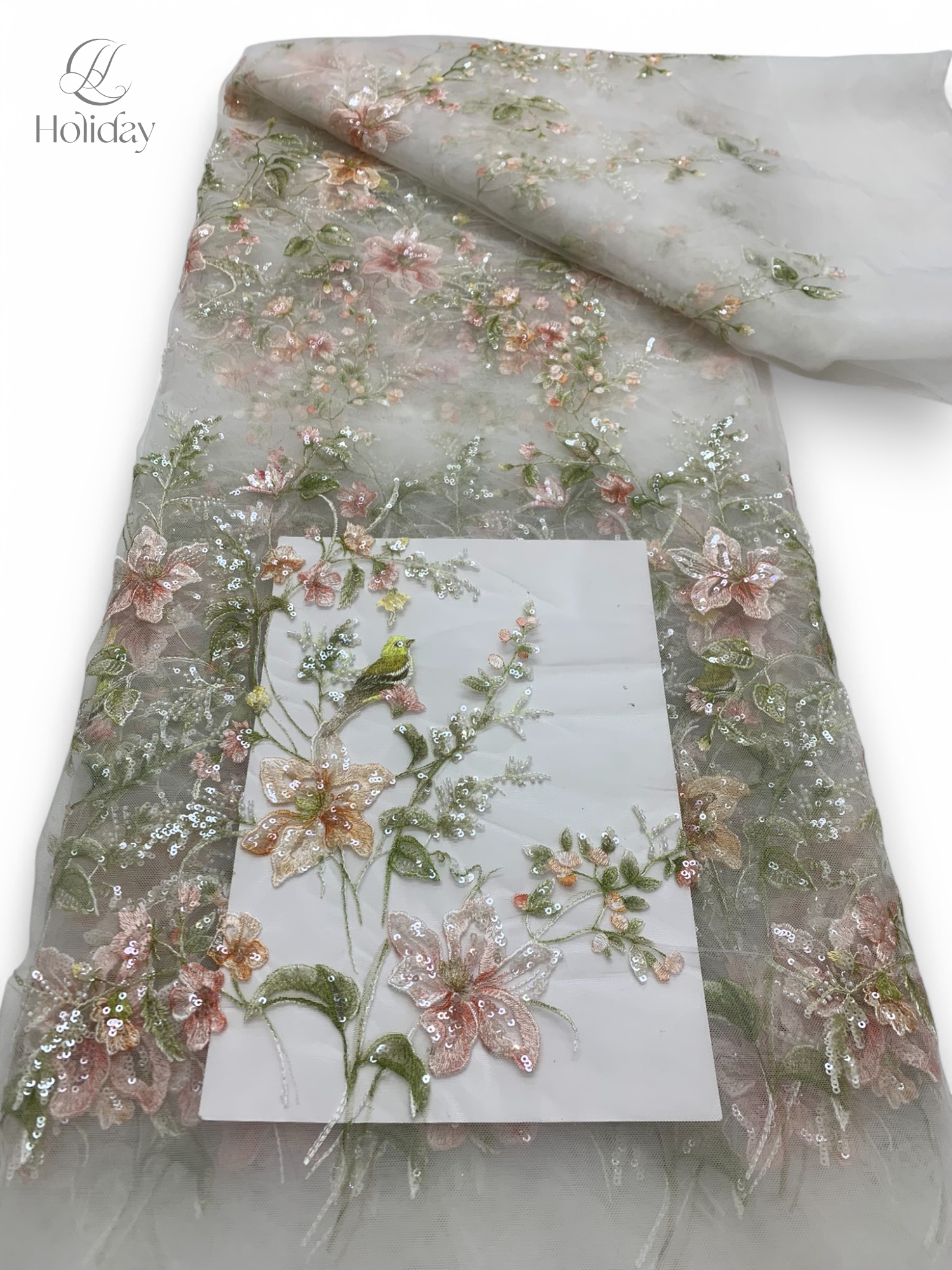 5Y/Hot selling Franse pailletten stof hoogwaardige nieuwe ontwerp 2025 borduurwerk mesh kant 3D bloem kraal trouwjurk