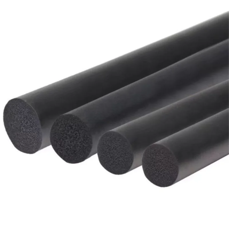 1M/5M/10M EPDM Sealling Strip 3/4/5/6/7/8/10mm Sound Proofing Dustproof Foamed Rubber O Type Round Seal Strips