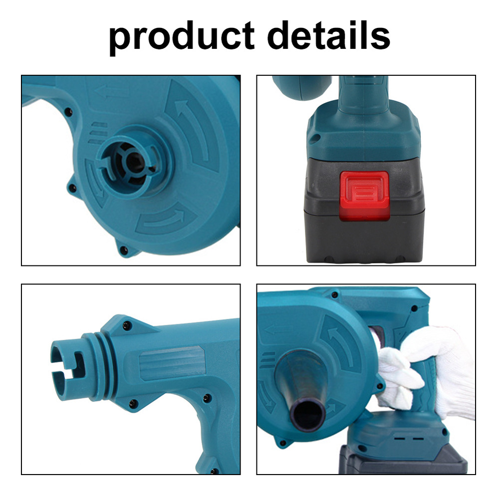 Ventilatore elettrico da giardino Aspirapolvere senza fili Collettore di polveri per computer Utensili elettrici portatili per batteria Makita