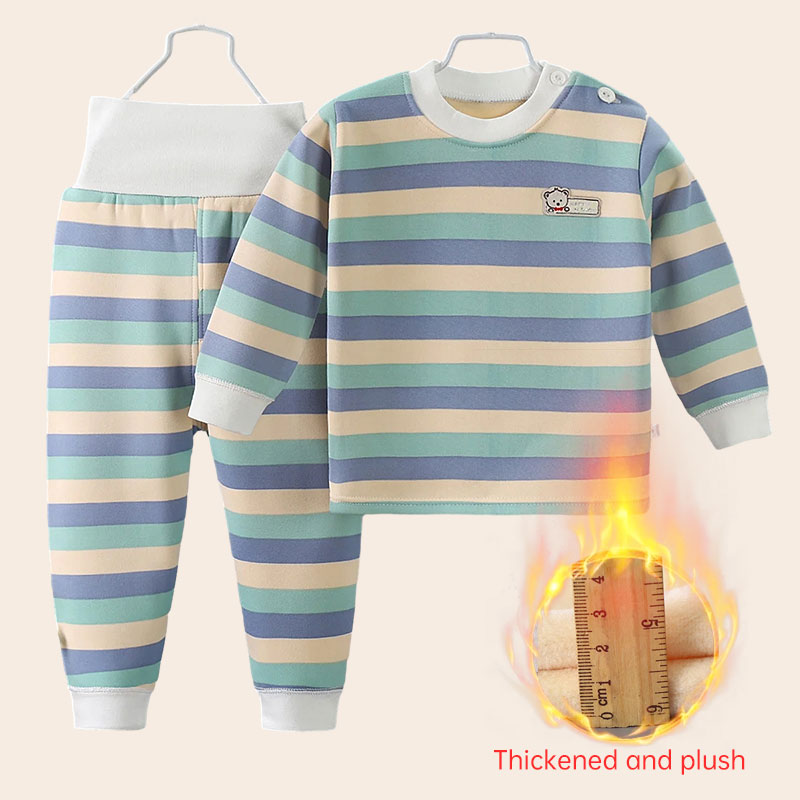 Dikker Warme Pluche Kinderen Sets Kinderkleding Jongen Meisje Ondergoed Past Herfst Winter Kinderkleding