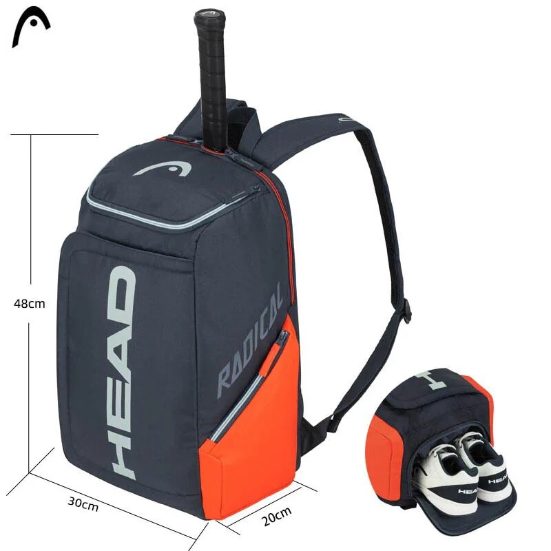 Mochila de Tenis Radical HEAD Original, paquete de 2 raquetas, bolso de Tenis para hombre, mochila deportiva para Padel para mujer