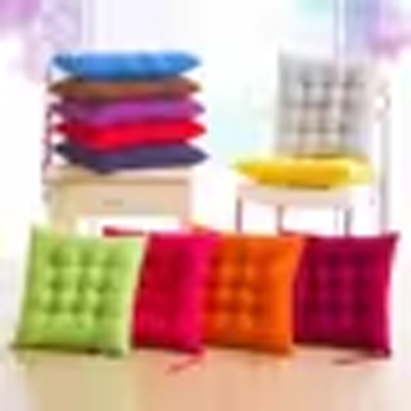 Solid Chair Cushion Square Mat Cotton Upholstery Soft Padded Cushion Pad Office Home Or Car Garden Sun Lounge Seat Cushion