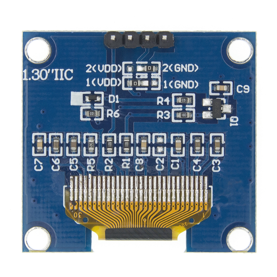 1.3" 128X64 Double-Color SH1106 OLED LCD LED IIC I2C Display Module White Blue  Drive Chip 1.3-inch  Communicate For Arduino