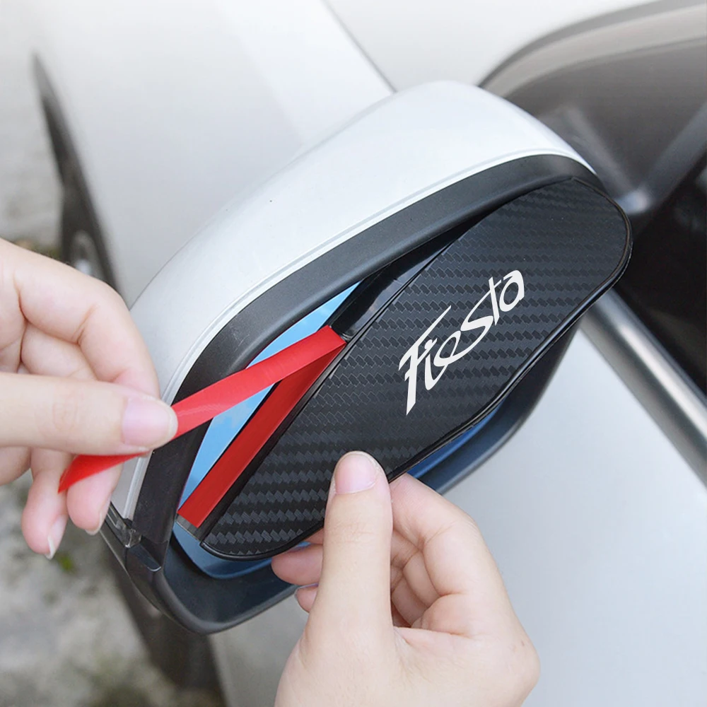 For Ford Fiesta mk8 mk6 mk5 mk7 mk4 1995-2011 2012 2013-2021 Tuning Accessories Soft Rubber Rearview Mirror Rain Eyebrow