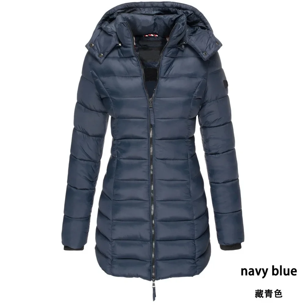 Conjunto de chaqueta de plumón de ganso para mujer, conjunto de chaqueta de plumón de ganso de lujo ligero, gruesa, media, larga, con capucha, para invierno