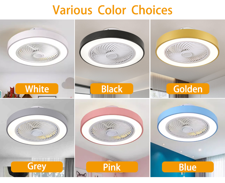 Integrated ceiling fan light, bedroom ceiling fan light, living room dining room ceiling light, modern simple and quiet internet