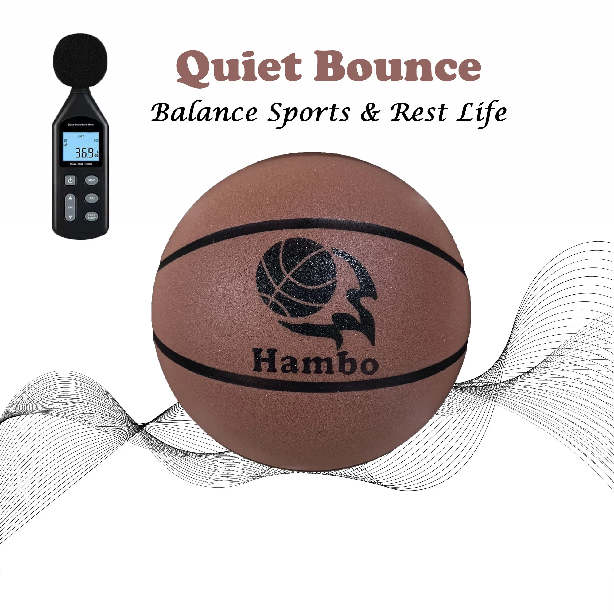 Mute Bouncing Basketball Ball Standard Size 7 Indoor Dribble Practice Silent Basketball Bounce Quietly Soft Foam Ball No Noises