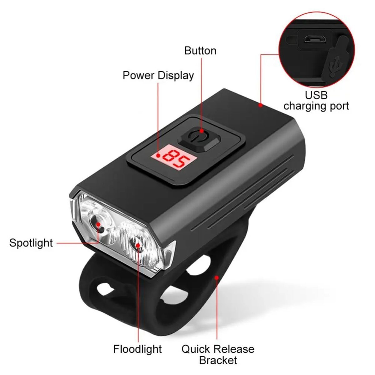 USB充電式自転車ライト,1200ルーメンLEDライト,マウンテンバイク,ロードバイク,フロント,サイクリングアクセサリー,t6