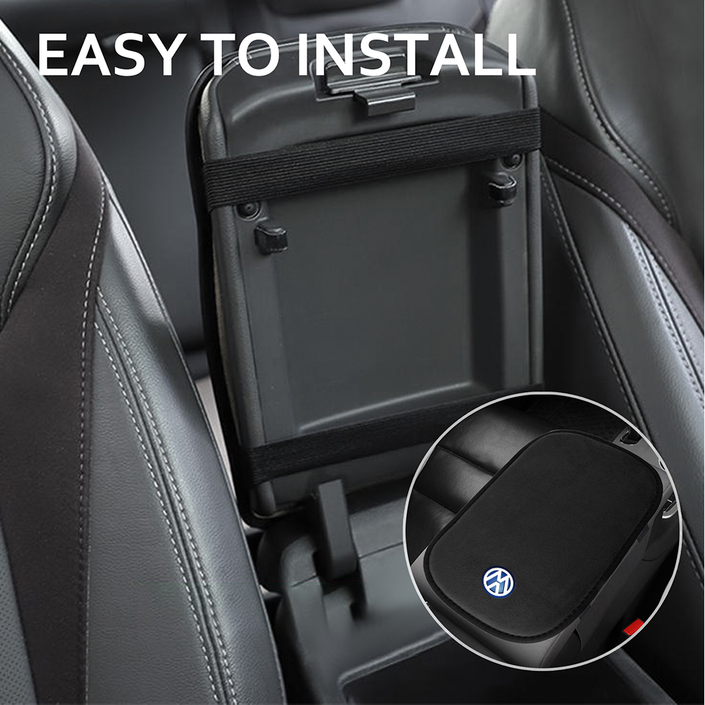 Almofada de apoio de braço do carro cobre console central universal almofadas de caixa de apoio de braço de assento automático para volkswagen vw golf gti tiguan passat b5 b6 b7 cc