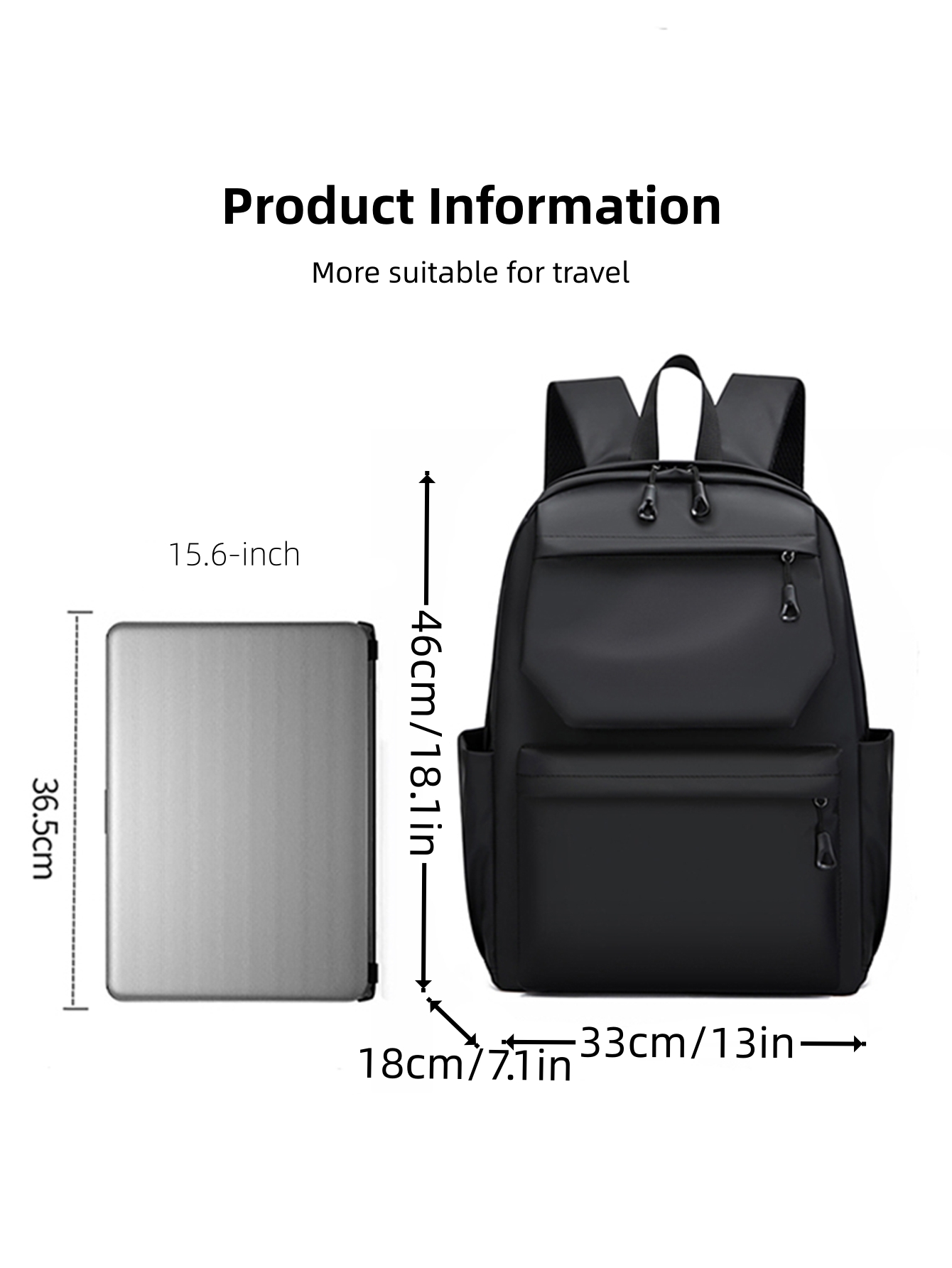 Fashion Simple Waterproof Shoulder Bag Business Office Commuting School Multifunctional Large Capacity Computer Backpacks