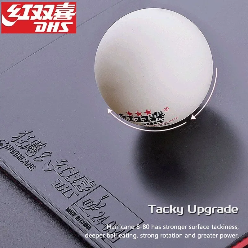Original DHS Hurricane8-80 Hurricane 8-80 Pips-In H8-80 ตารางเทนนิสยางปิงปอง Tenis De Mesa Hurricane-8-80