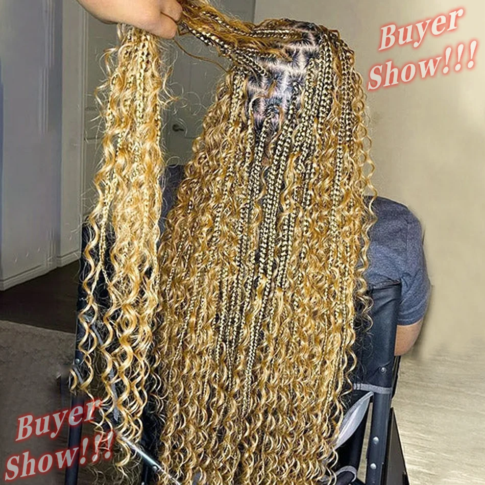 Cabelo Humano Virgem para Trançar Extensões, Onda Profunda, Pacotes em Massa, 100% Natural Não Transformados, Sem Tecelagem, 613