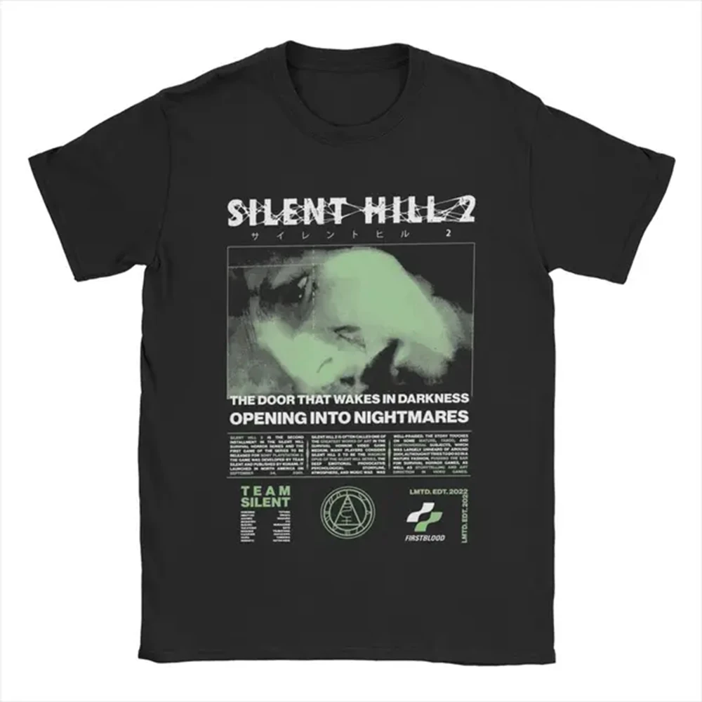 男性サイレントヒル 2 Tシャツ綿の服カジュアル半袖ラウンドネック Tシャツ大人の Tシャツ 72473