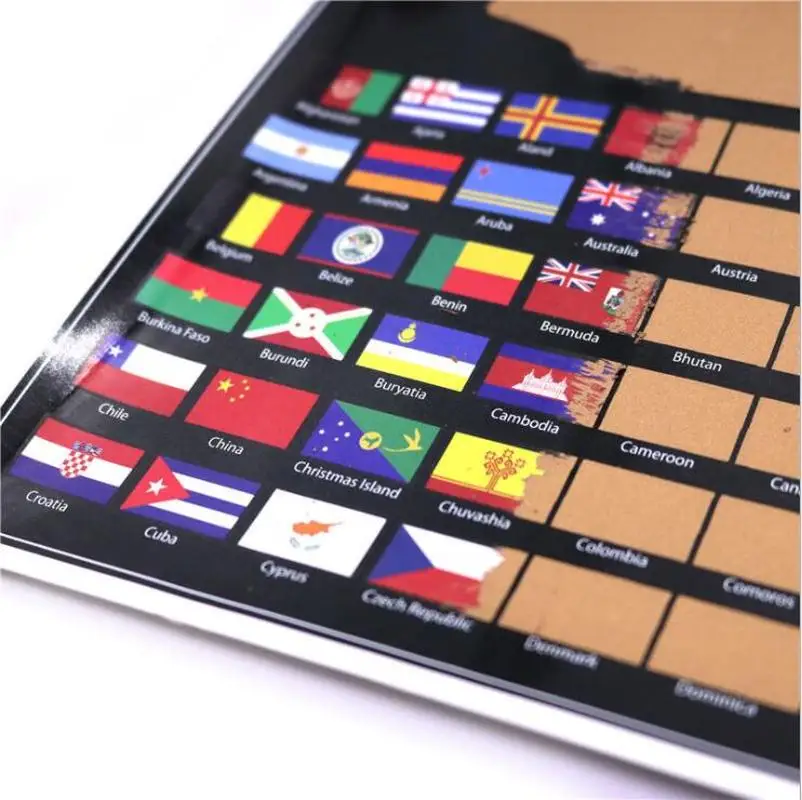 消去世界旅行マップスクラッチオフ世界地図旅行スクラッチマップ 42*30 センチメートルルームホームオフィス装飾壁ステッカー