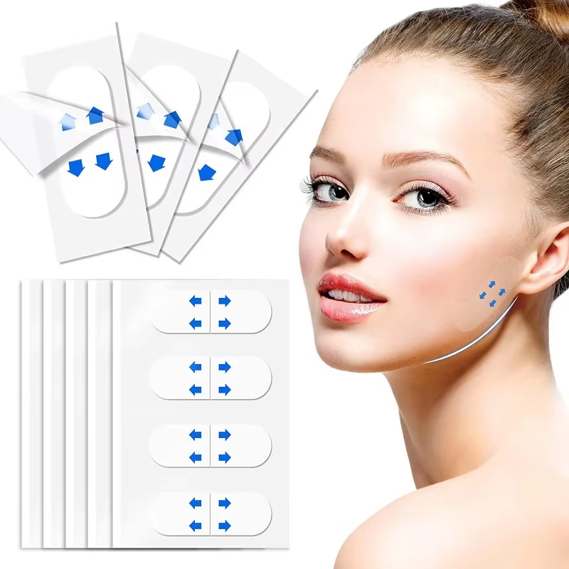 80pcs Lifting Face Stickers Invisible Transparent Thin Face Patche Lift Tools V-Shape Face Wrinkle Sagging Skin Adhesive Tape