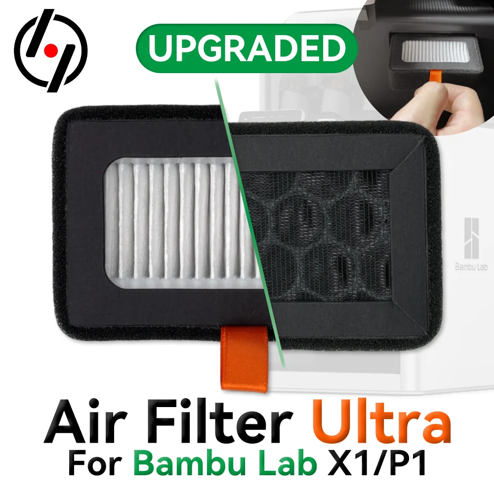 Комбинированный воздушный фильтр с активированным углем для Bambu Lab HEPA 13 + Ultra для 3D-принтеров серии X1/P1, замена OEM