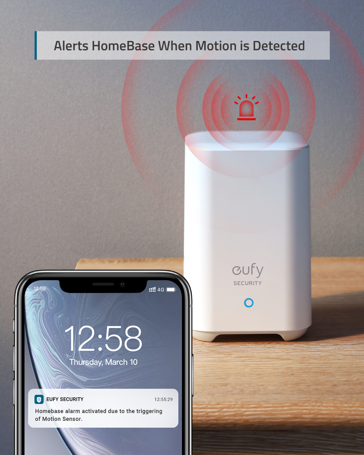 eufy Security Motion Sensor ระบบรักษาความปลอดภัย สัญญาณเตือน 100 °   มุมมองสนาม 9 ม. แบตเตอรี่ 2 ปี ปรับความไวได้ บ้านอัจฉริยะ