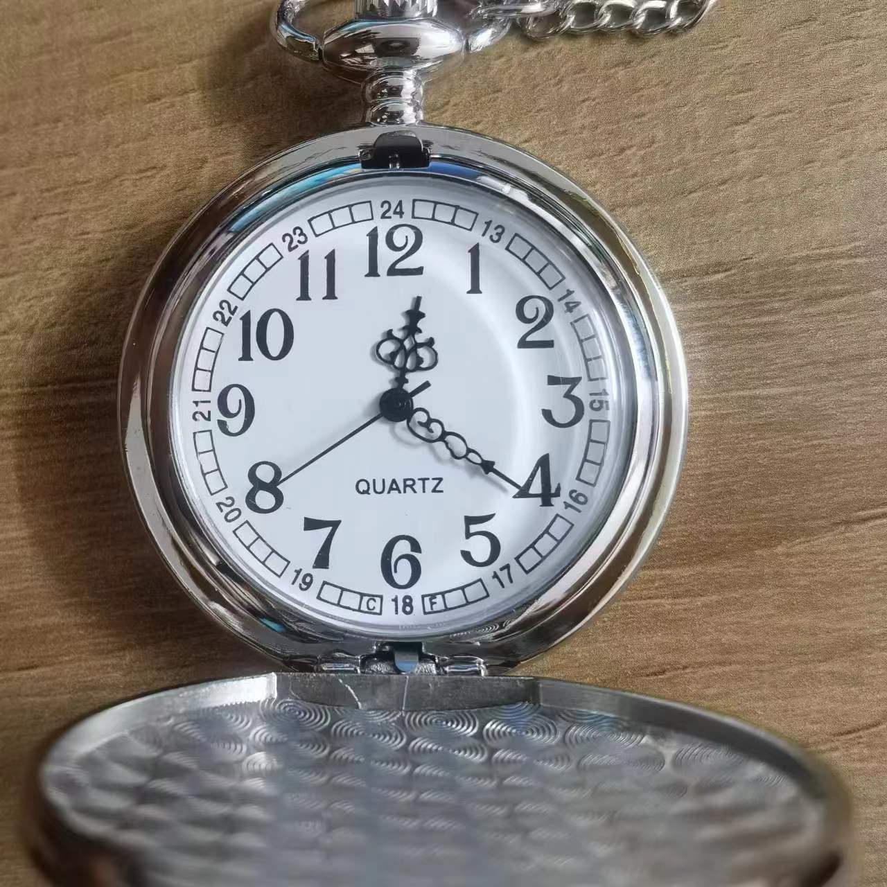 Presente vintage pingente relógio estrela noite lua sol incrustado pérola presente de aniversário colar pingente relógio de quartzo corrente de bolso