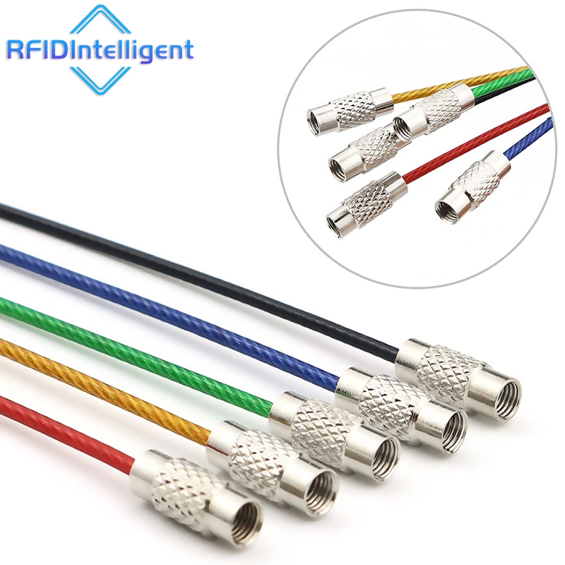 Bộ 5 Dây Thép Không Gỉ Móc Khóa Cáp Dây Móc Khóa Cắm Trại Ngoài Trời Tự Vệ Bộ Dụng Cụ Sinh Tồn EDC Dụng Cụ Móc Đa Năng keyrings
