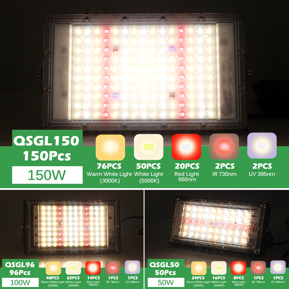 50 ワット 100 ワット 150 ワット LED 成長ライトスタンド付きフルスペクトル太陽のような LED フィトランプ屋内温室植物成長照明