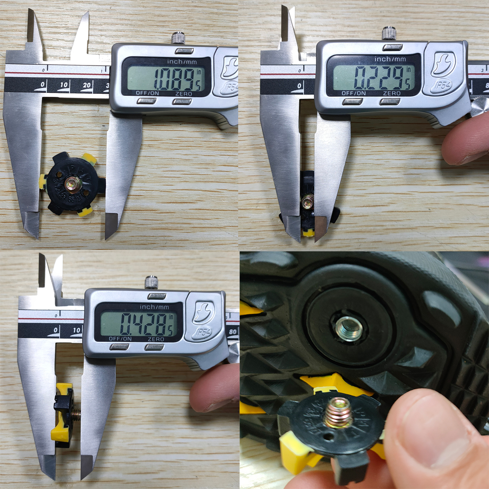 ตะปูรองเท้าโลหะแบบเกลียวสำหรับกอล์ฟ 14 ชิ้น (พร้อมประแจ) ตะปูกันลื่นสำหรับรองเท้ากอล์ฟ และอุปกรณ์เสริมสำหรับกอล์ฟ