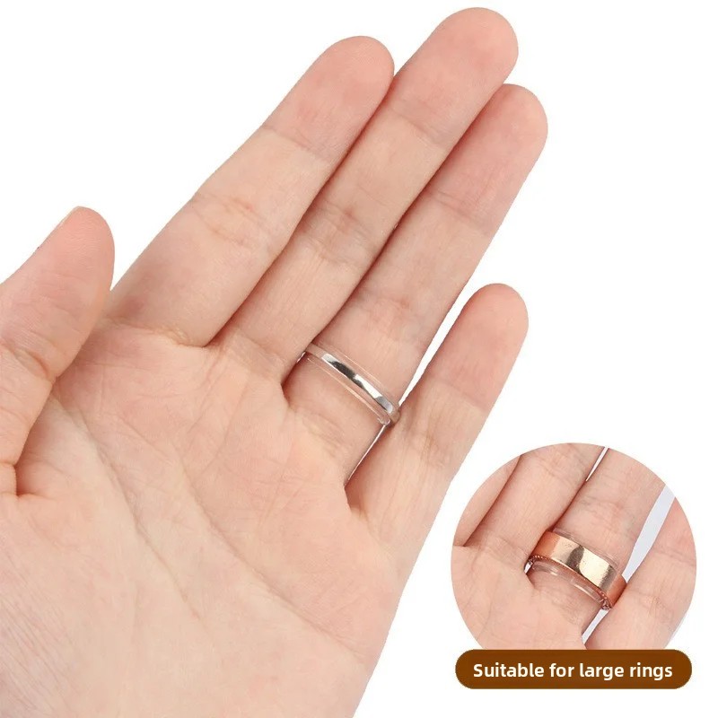8 Sizes Silicone Invisible Clear Ring Sizer Anti-Loss Proof Invisible Ring Holder Retainer Shrinker for Large Rings