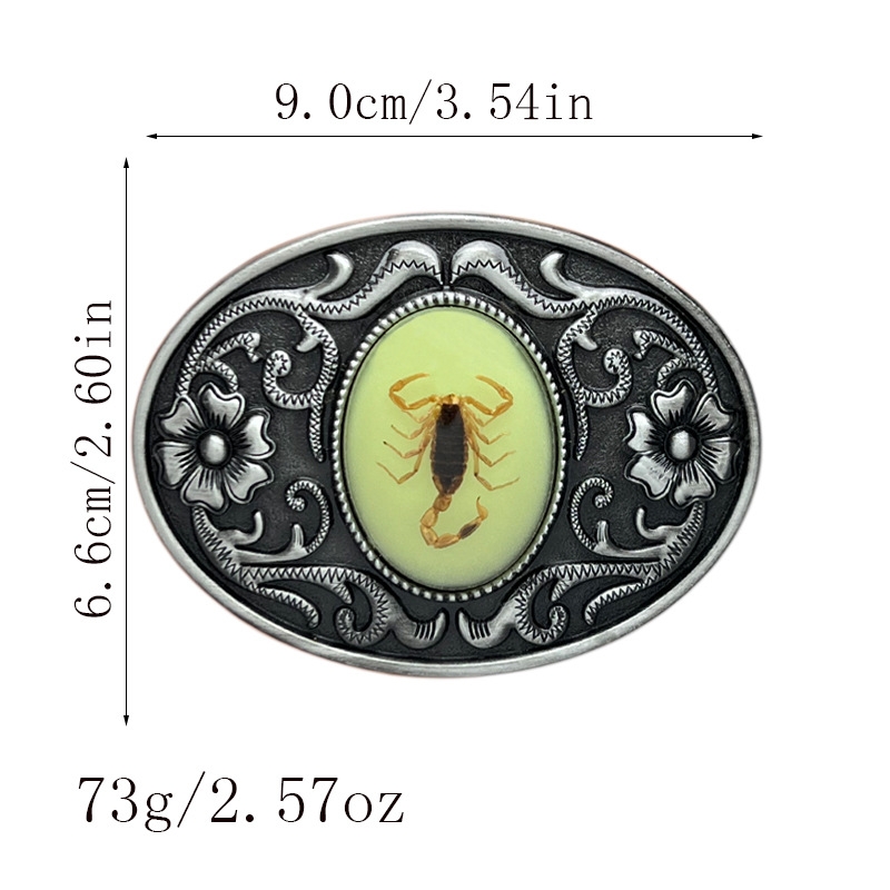 Spot zinc alloy real Scorpion glow-in-the-dark scorpion belt buckle