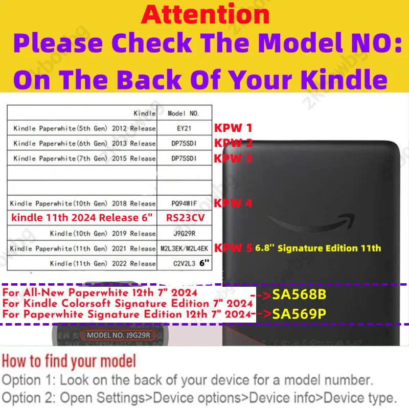 Para 2024 nuevo Kindle 11a generación 6 pulgadas funda para Paperwhite 11th 2021 6,8 pulgadas 12th Paperwhite 4 10th 7th 6th Smart Cover
