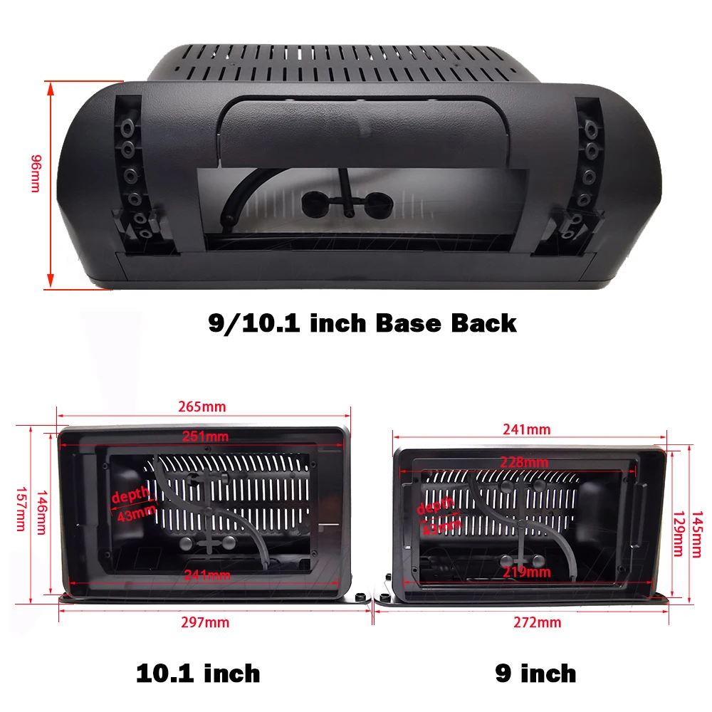 Fascia de Radio Universal para coche, Android 2, doble Din, 9 "y 10", para coche antiguo, camión, autocaravana, Panel estéreo, marco de montaje para tablero, Kit de molduras faciales