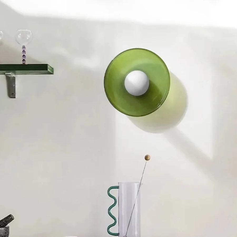 Fuente de luz de techo de cristal nórdico, lámpara de pared Vintage, decoración del hogar para entrada, pasillo, sala de estar, dormitorio