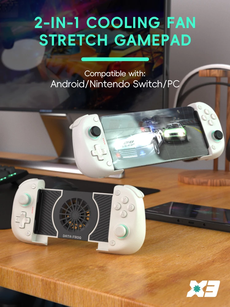 DATA FROG X3 Wireless Controller for Android Game Controller for Samsung Galaxy for PUBG Mobile for Switch/Switch OLED