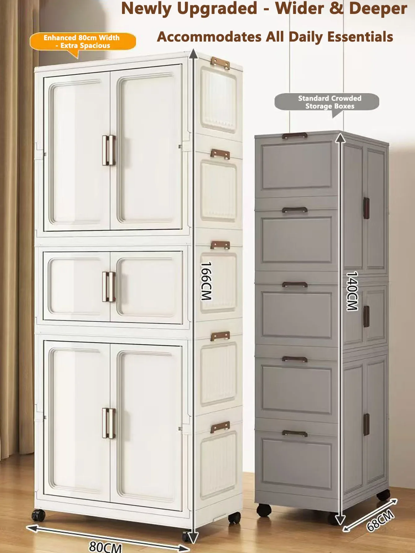 Folding Storage Cabinet Multi-Scene Closet Organizer - Home Organization Solution