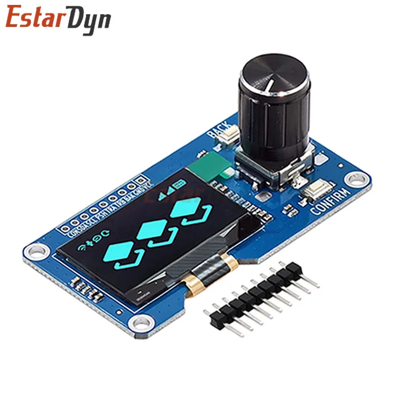 Unidade SH1116 do módulo OLED Estardyn 1.3" / codificador EC11 |   Exibição branca/azul |   Interface I2C |   Tela HD para Projetos Arduino DIY