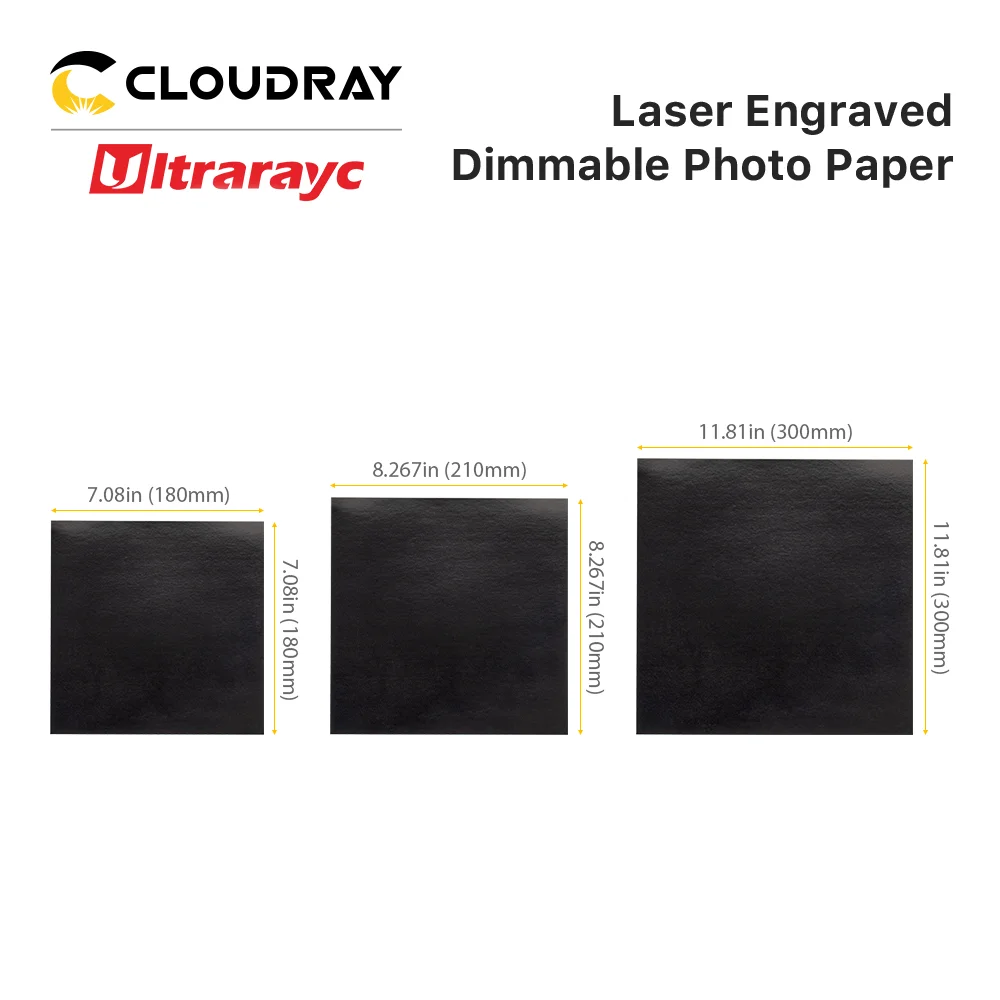 Ultrarayc Dimmable Photo Paper for Fiber Co2 UV Laser Marking Welding Cutting Machine Performance Spot Quality Debugging