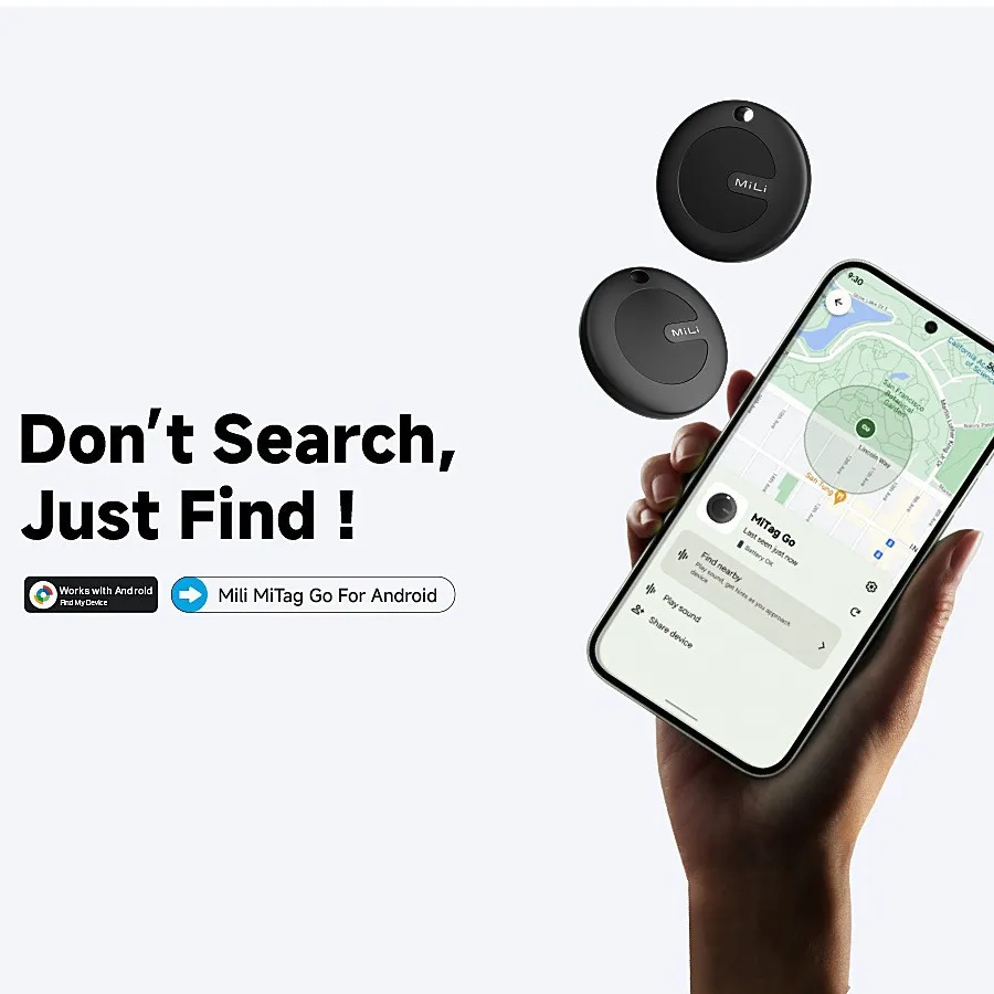 MiTag Bluetooth Tracker For Android Smart Compact Item Finder Portable Mini Tracking Device For Dog Cat Key Car Wallet Locator