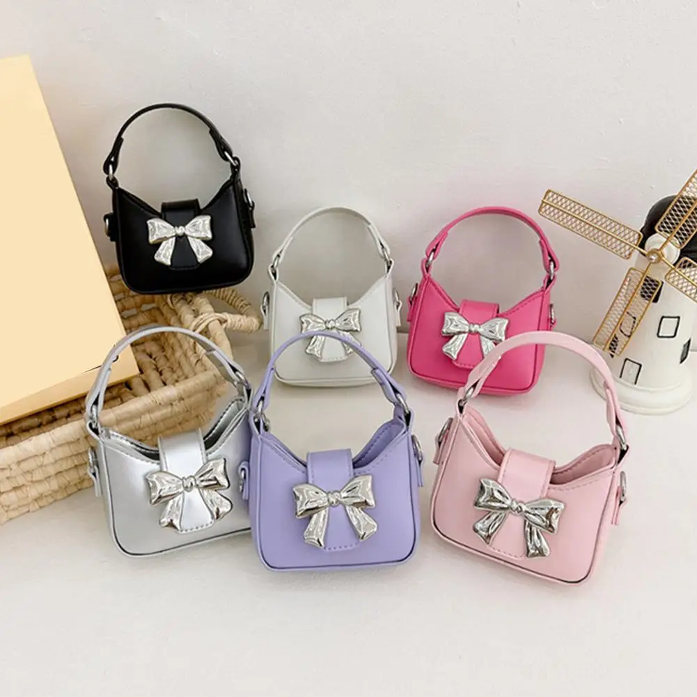 Estilo coreano menina princesa saco bonito doce arco corrente crossbody sacos para meninas bowknot sacos de mão da criança bolsas e bolsas presente