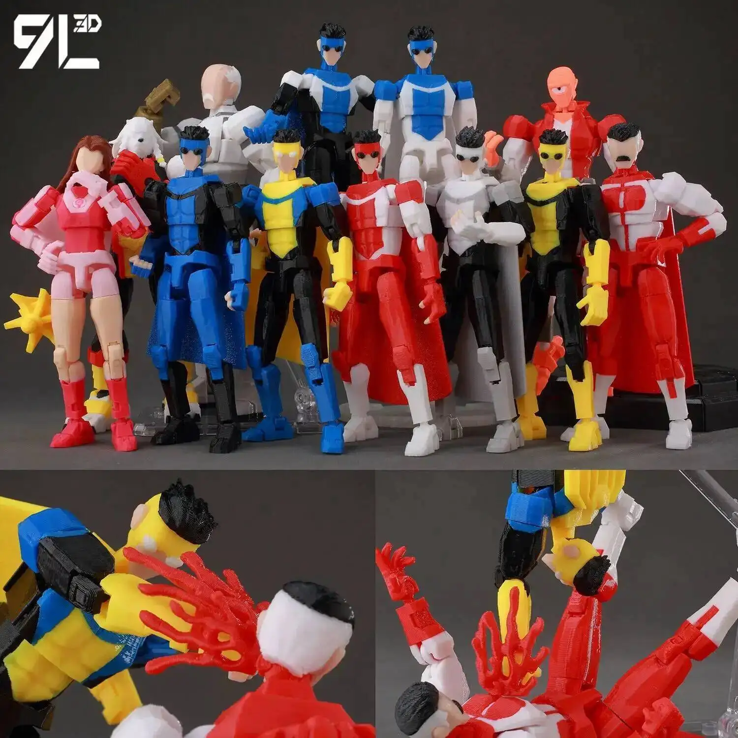 9L3D печатные супергерои Invincible 2,0 аниме многошарнирные игрушки Shapeshift фигурки манекен модель украшения подарки