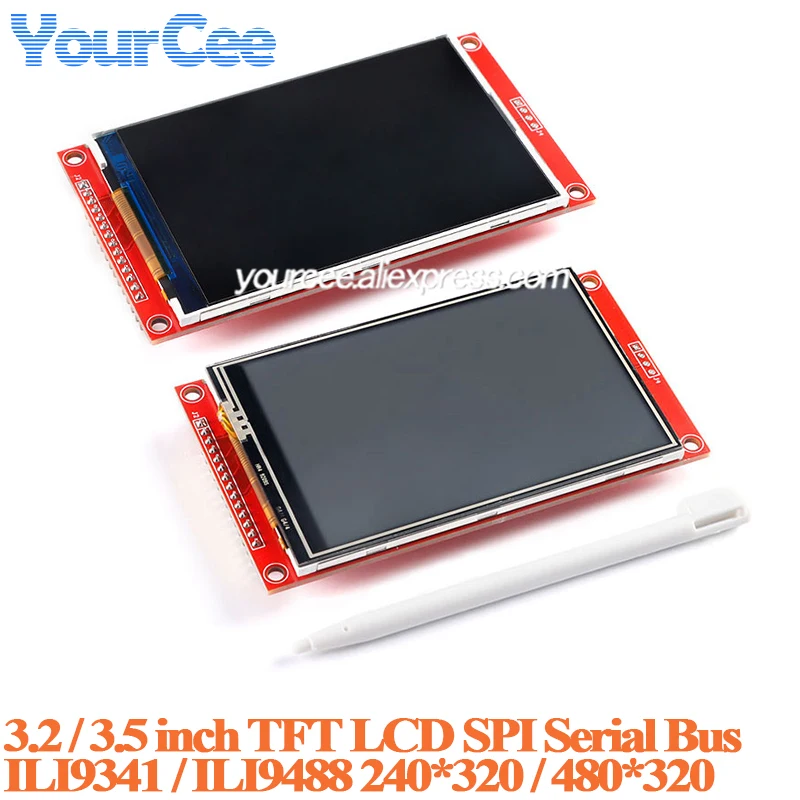 3.5 "Màn Hình LCD 3.5 Inch TFT Màn Hình Hiển Thị Màn Hình Cảm Ứng ILI9488 Lái Xe 320X480 SPI Cổng Giao Tiếp Nối Tiếp STM32 C51 320*480 Cho Arduino