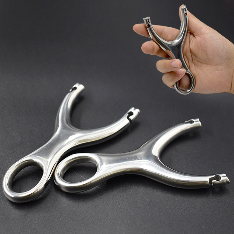 Охотничья рогатка из нержавеющей стали, игрушки для стрельбы для взрослых, традиционная стрельба с резиновой лентой, спортивное охотничье устройство на открытом воздухе