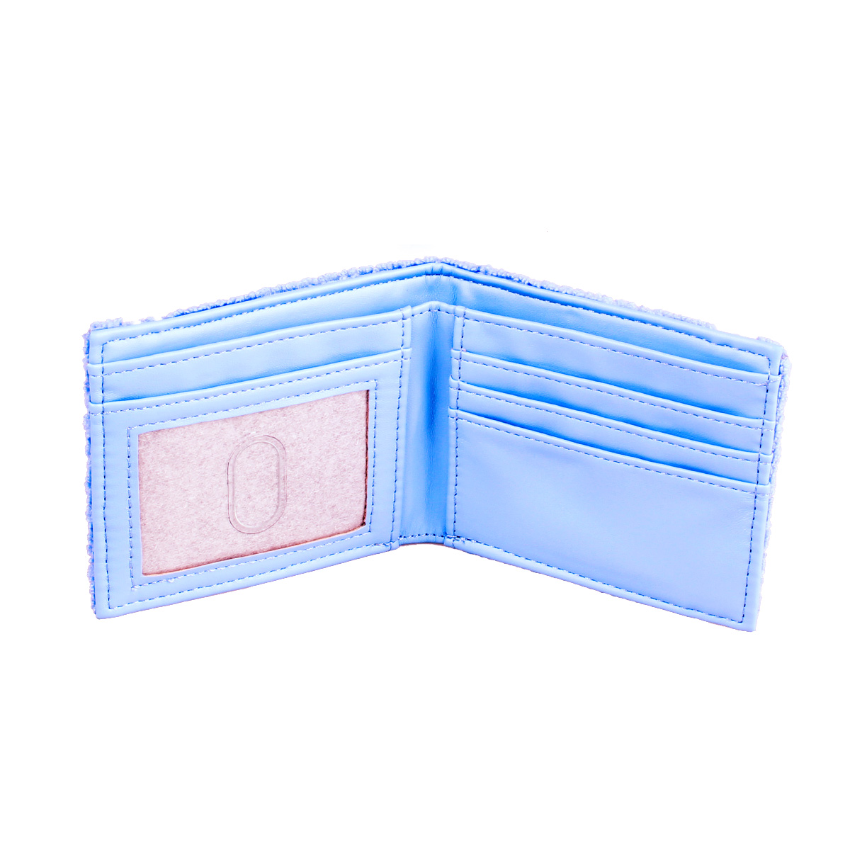 Cartera de moda de anime bordada de tela de toalla, tarjetero de identificación personalizado de diseñador