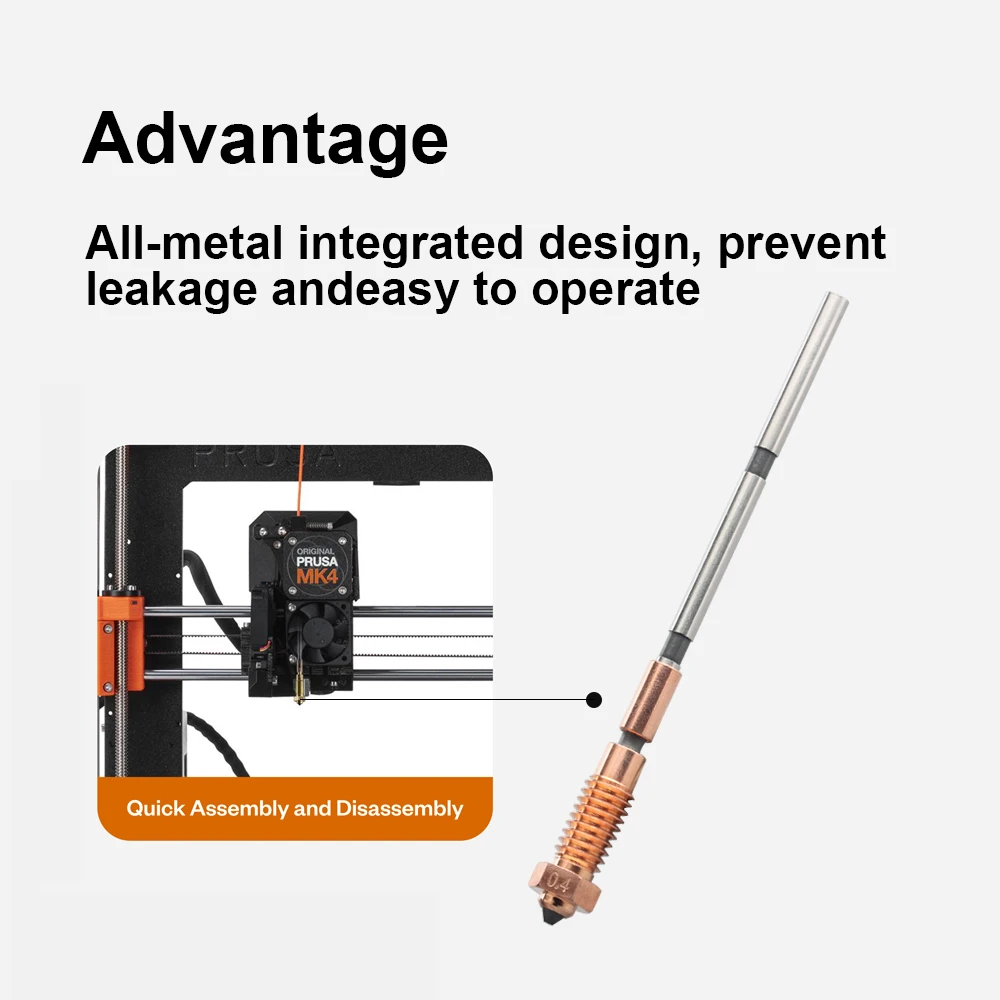 trianglelab Phaetus  0.4MM Sic Nextruder Prusa MK4 Nozzle MK4S Upgraded material, suitable for the need of high wear resistance