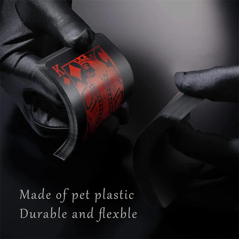Hoge Kwaliteit 1 Set Zwart Folie Plated Poker Kaarten Waterdichte Speelkaart Limited Edition Collectie Magic Poker Creatief Cadeau