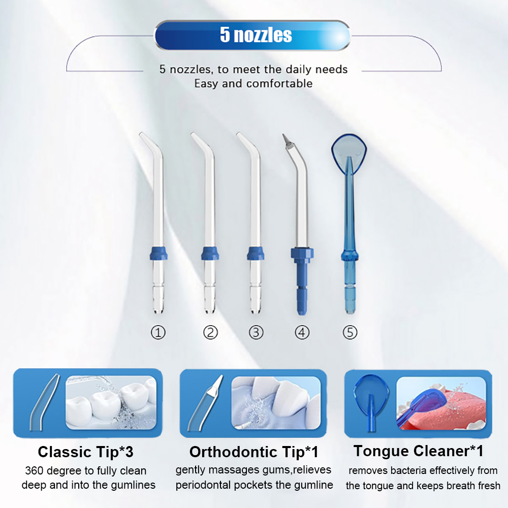 Irrigatore orale Dentale Acqua Flosser per I Denti Elettrico Ad Alta Pressione Irrigatore Dentale Acqua Flosser Bocca Lavatrice 800ML