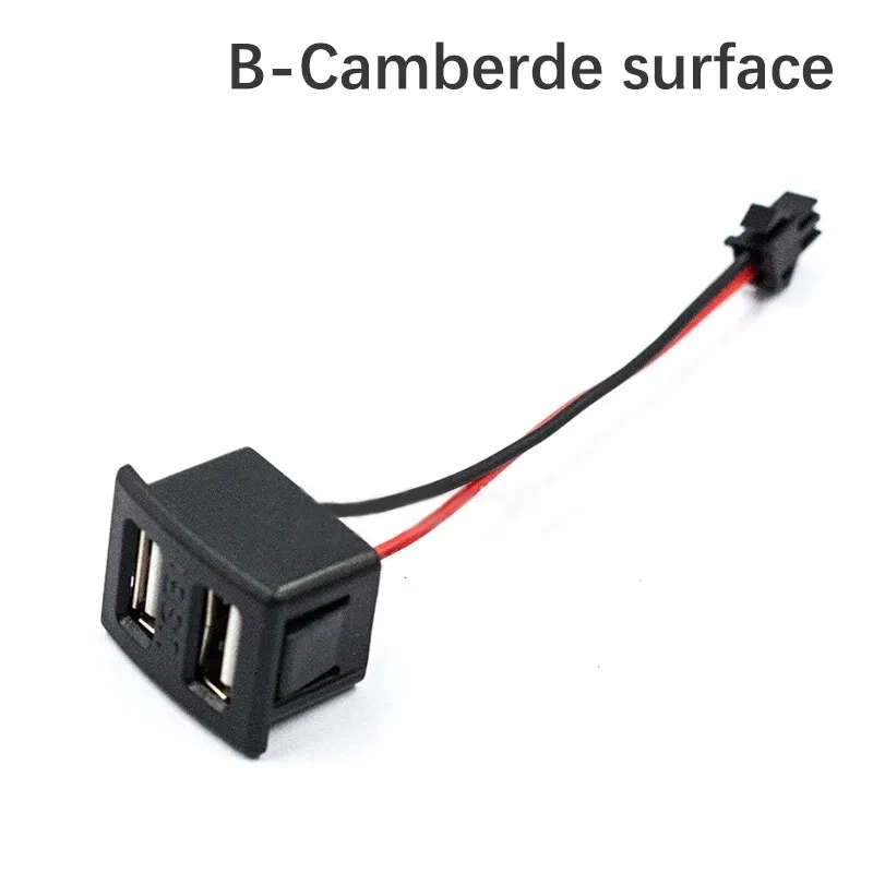 1 ชิ้นสีดําสองชั้น Usb หญิงฐาน Type - C ซ็อกเก็ตและหญิงโคมไฟ Usb ชาร์จซ็อกเก็ตซ็อกเก็ตพร้อมสายเชื่อมต่อ