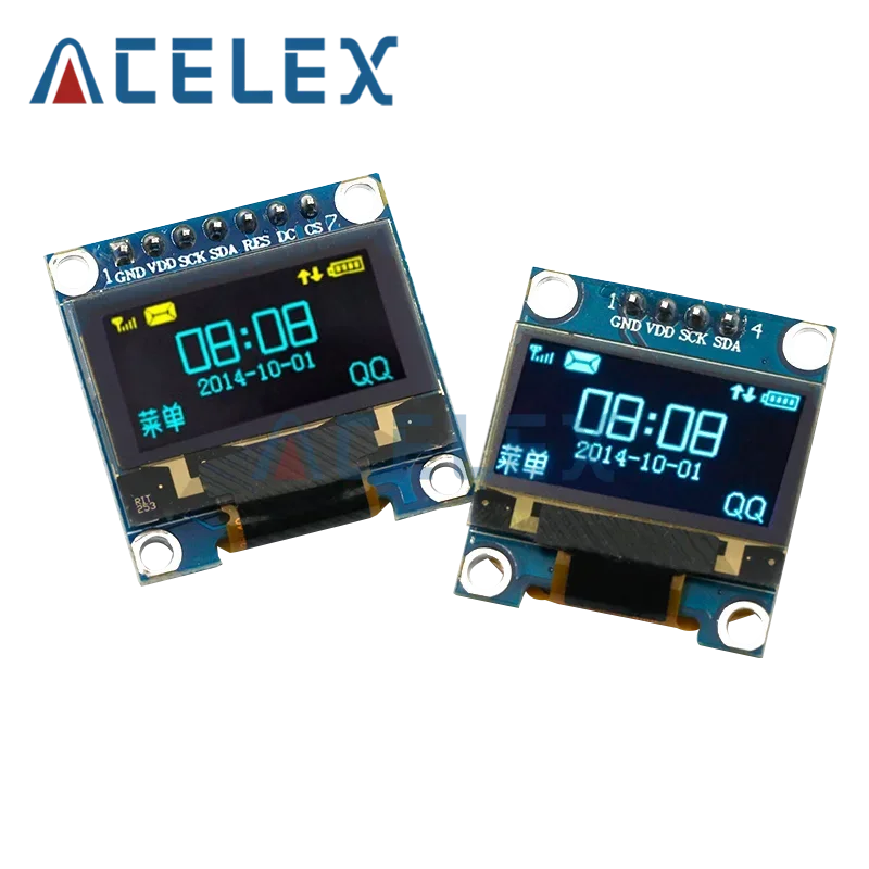 Módulo de pantalla OLED blanco serie oled IIC de 0,96 pulgadas 128X64 I2C SSD1306 12864 placa de pantalla LCD GND VDD SCK SDA forArduino