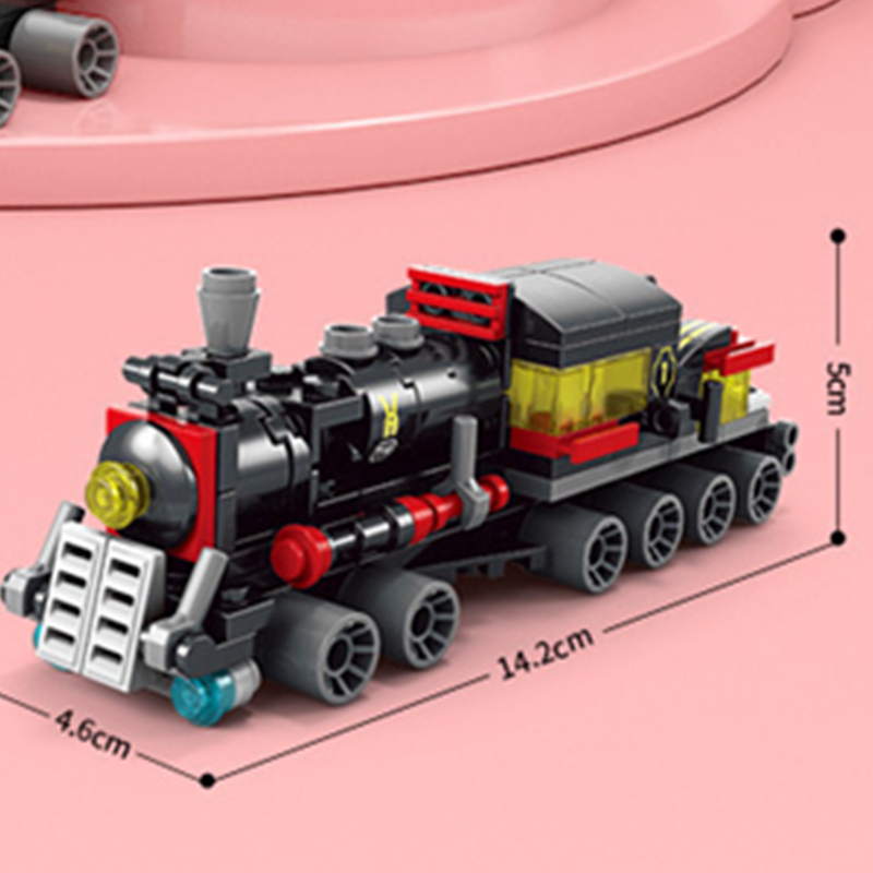 Nuevo DIY 6 en 1 vía de tren Robot helicóptero vehículo Kit de bloques de construcción niñas ladrillos película modelo niños juguete