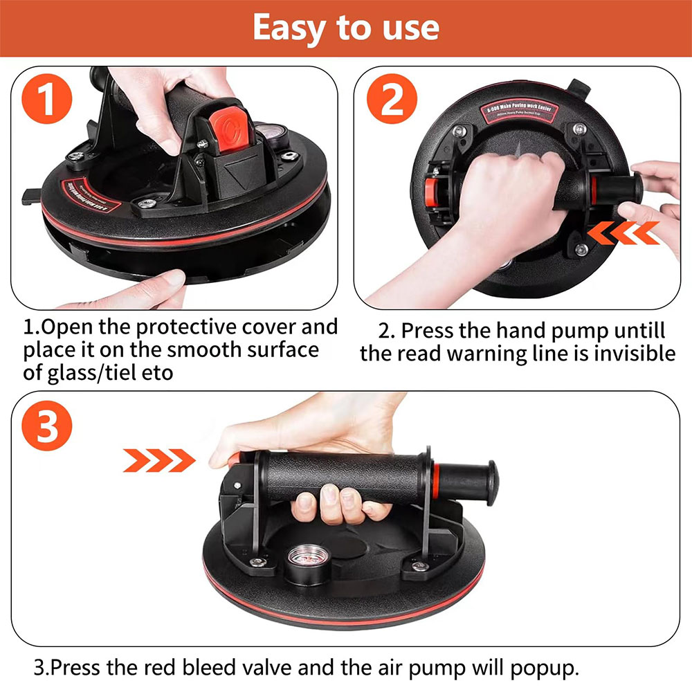 PodoNuremberg-Lève-verre manuel, capacité de charge de 20.4 LBS, standardisation d'aspiration industrielle déloyale, 8 ", 800 cm