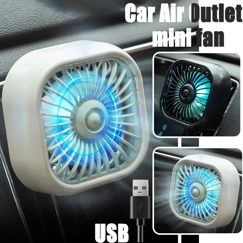 Mini-autoventilatieventilator Snelle koeling Energiezuinig USB-aangedreven - Draagbaar Levendige kleuren Eenvoudige installatie