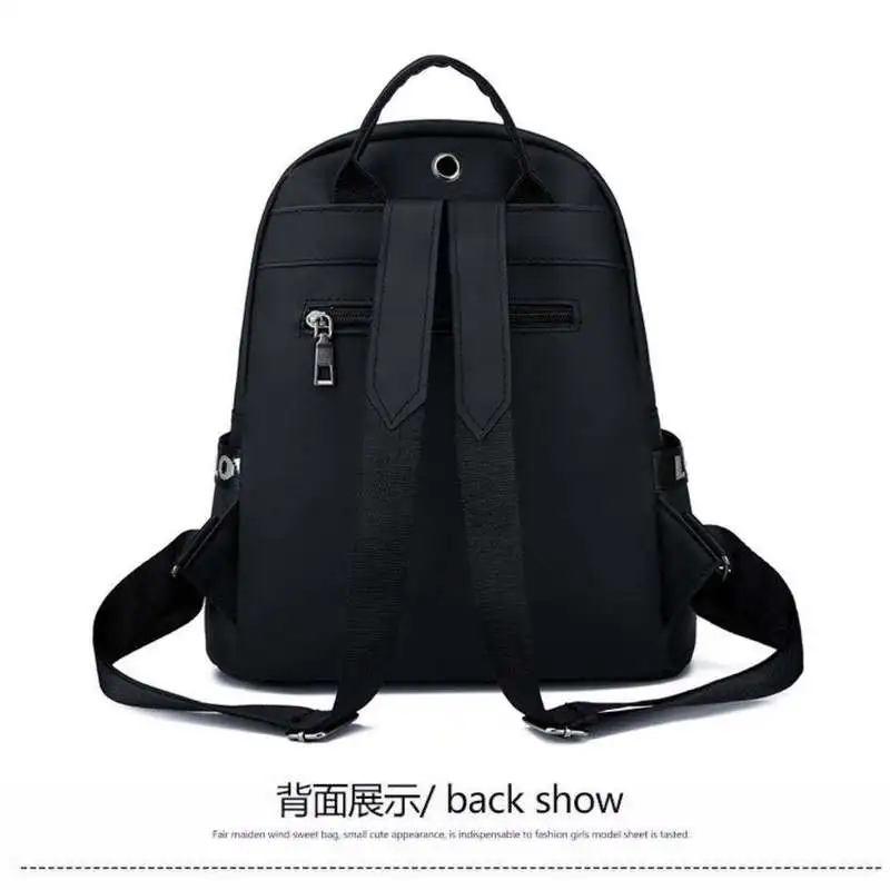 Mochila Oxford Canvas con estampado de estrellas: elegante mochila escolar para adolescentes, mochila universitaria de moda (mochila informal unisex para estudiantes)