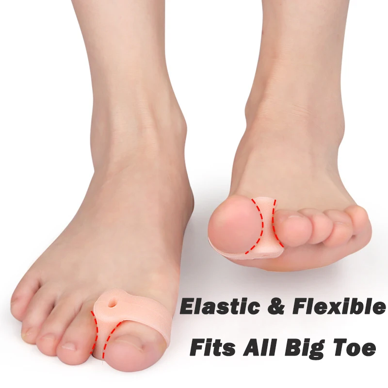 Pexmen 2Pcs Toe Separator Bunion Corrector Gel Toe Spacer Toe Protector Relief Pain from Bunion Overlapping and Drifted Toe